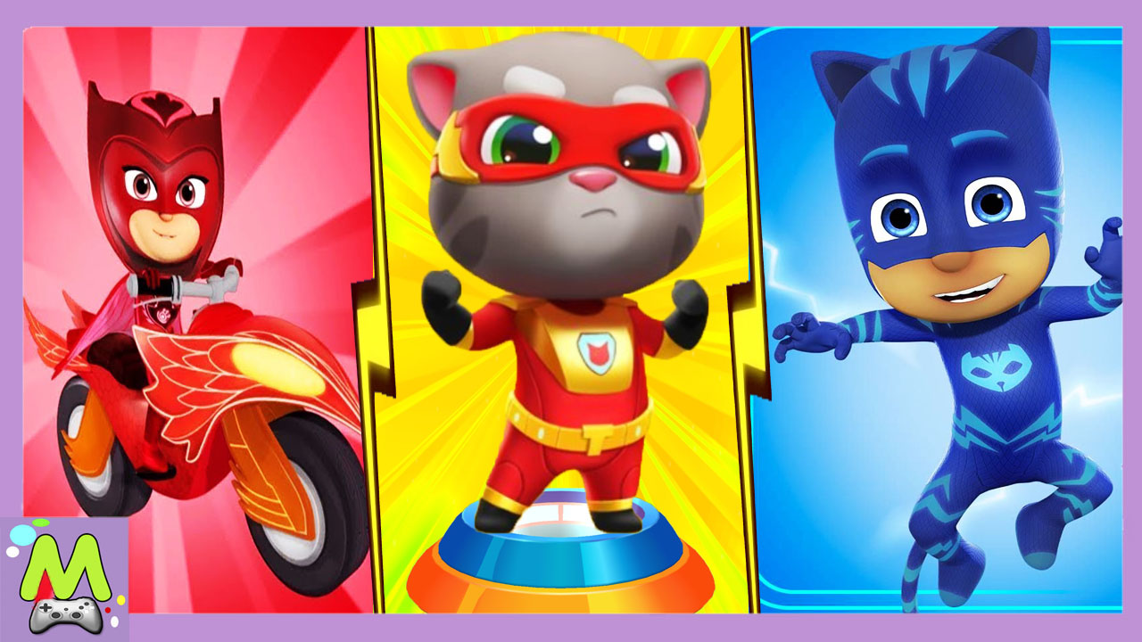 Talking Tom Hero Dash vs PJ Masks Catboy Run vs PJ Masks Racing Heroes. Супергерои в Гонках | Матвейкин Канал | Дзен