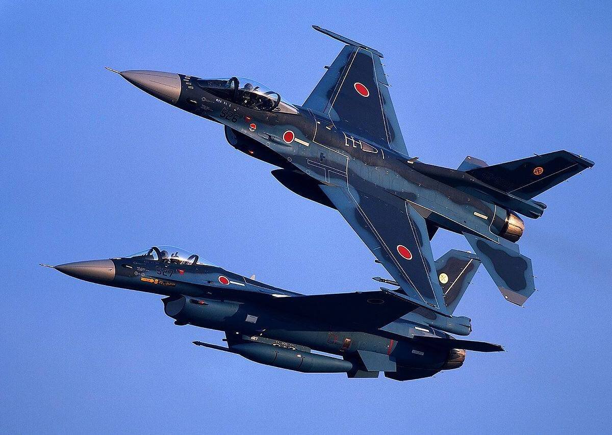 Истребитель Mitsubishi f-2 японских ВВС Сил Самообороны. Фото из открытых источников.