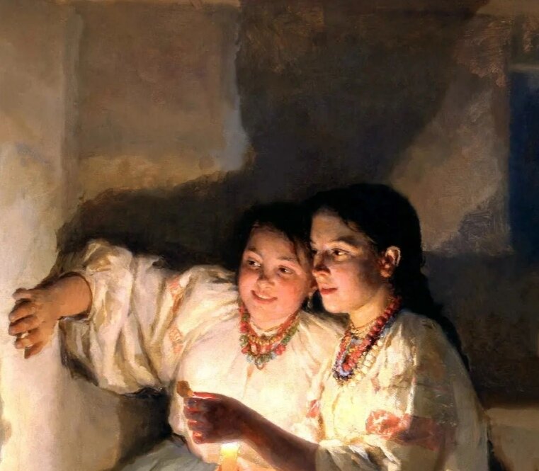 Николай Пимоненко "Святочное гадание"