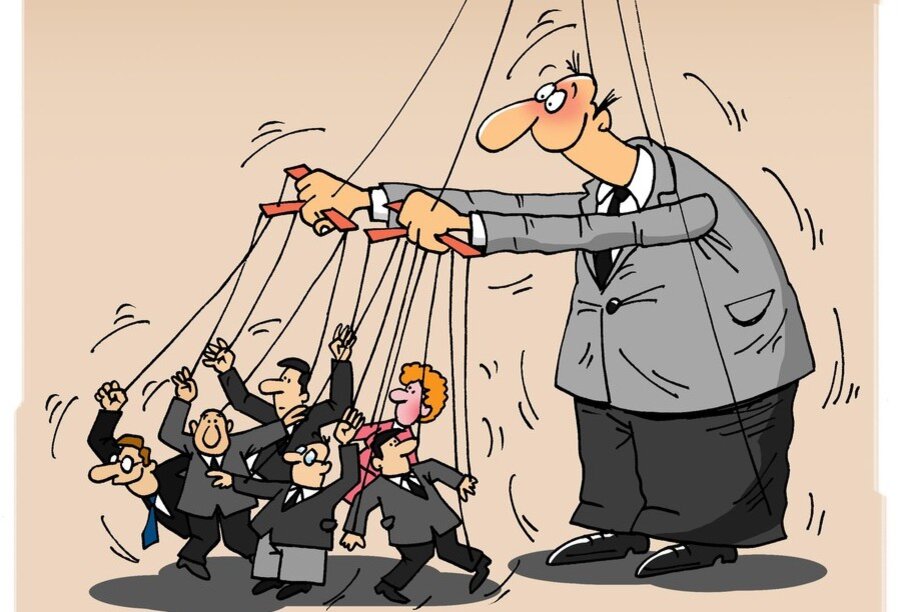 Карикатура. Правительство  России в изгнании. Фото из открытых источников.