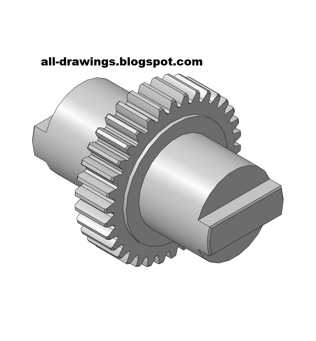 Блок шестерня чертеж