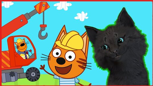 Три кота Стройка Дома для Супер кота 🐱 Три Кота машинки и стройка! #4 ...