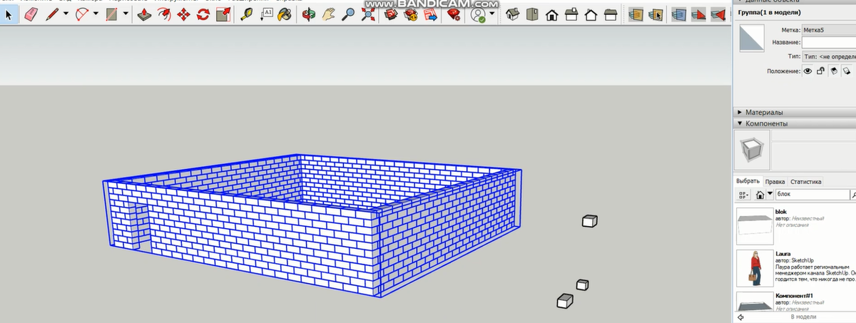 Программы для газобетона. Дом из блоков в скетчап. Sketchup дом из газобетона. Дом газоблок в Sketchup. Раскладка блоков газобетона скетчап.