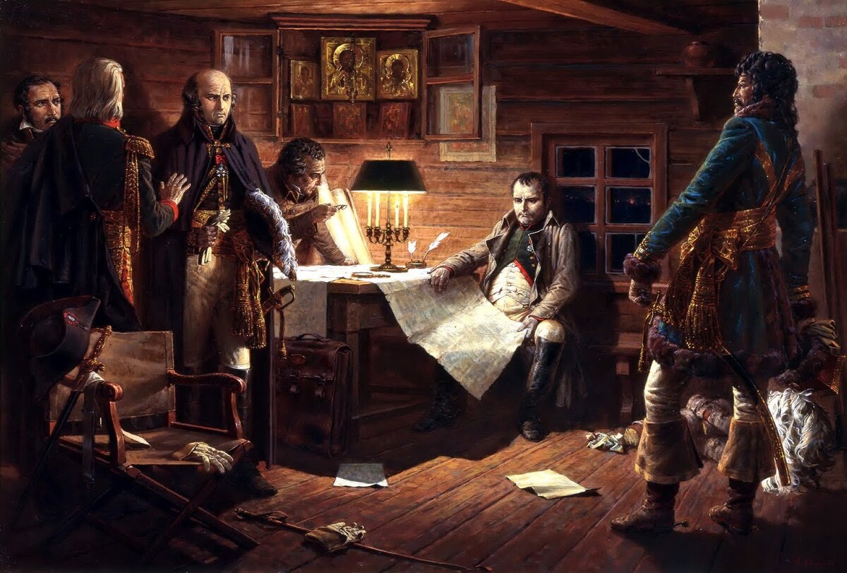 А. Аверьянов. Военный Совет в Городне 25 октября 1812 года