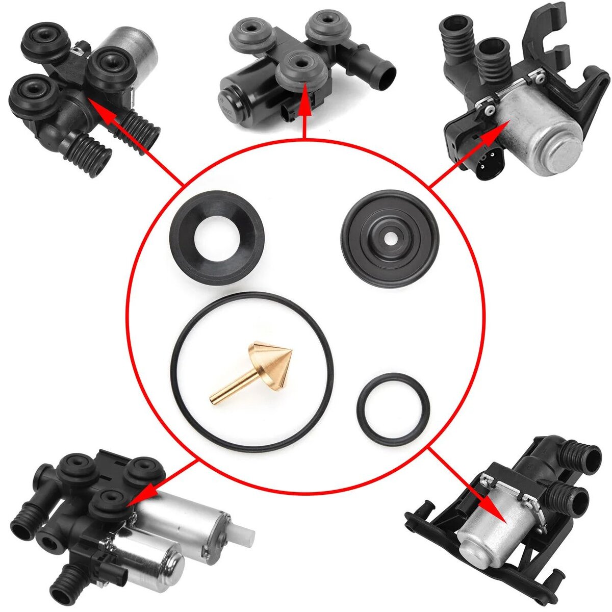 Ремкомплект клапанов печки BMW E36, E46, E60, E61, E63, E53, E39, E52, E83, Z3, E90, E70, E71