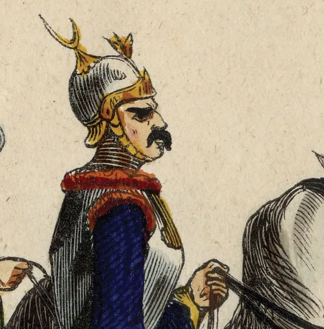 Шлем Хедивской гвардии - изготовлен в Париже примерно в 1860 году и использовался до 1914 года. Этот стиль шлема напоминает европейский дизайн той эпохи, которые были основаны на индо-персидских и османских шлемах 16 и 17 веков.