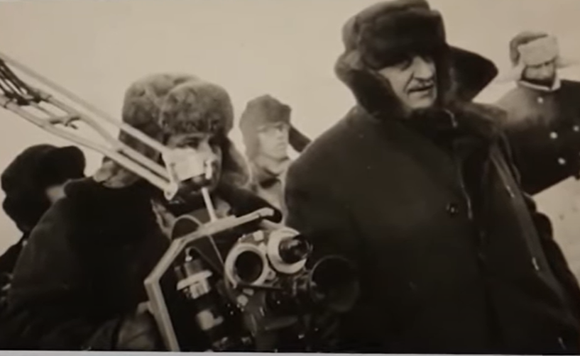 Фото со съёмок. Михаил Калатозов