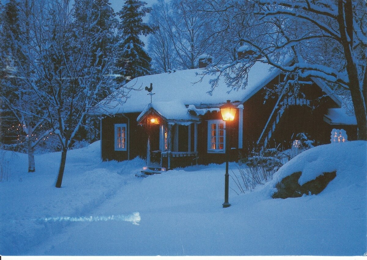 Красивые финские домики зимой