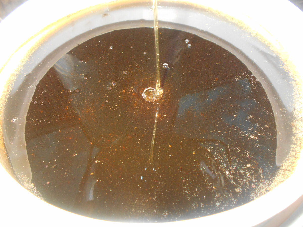 Разнотравно-гречишный мед. Фото автора.