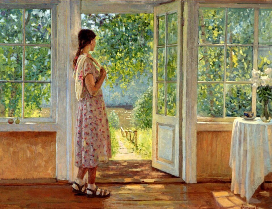 Картины художника найт гарольд harold knight. Живопись марины чулович. Сижу за столом у открытого окна. Детство». Юлия андреевна петрова художник.