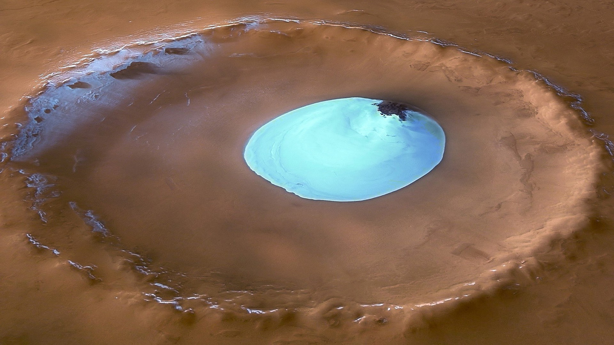 Озеро на Марсе. Кратеры на Марсе. Вода на Марсе НАСА. Neukum Crater Марс. На марсе есть жидкая вода