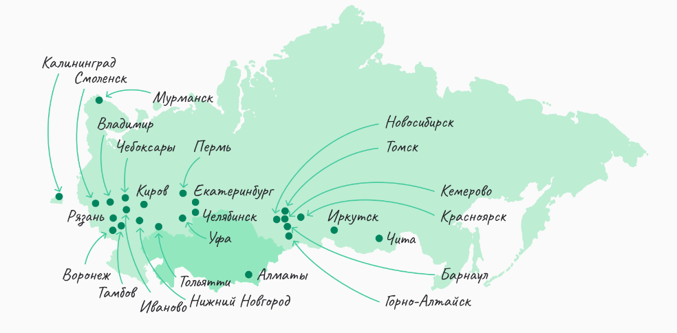 Проект «Наставничество» действует в 24 регионах страны, а также в Казахстане. 