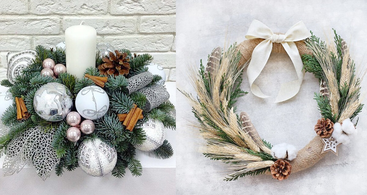 Новогодние эко-украшения. Фото из открытых источников