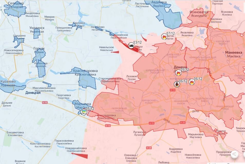 Карта донецкой области военная карта