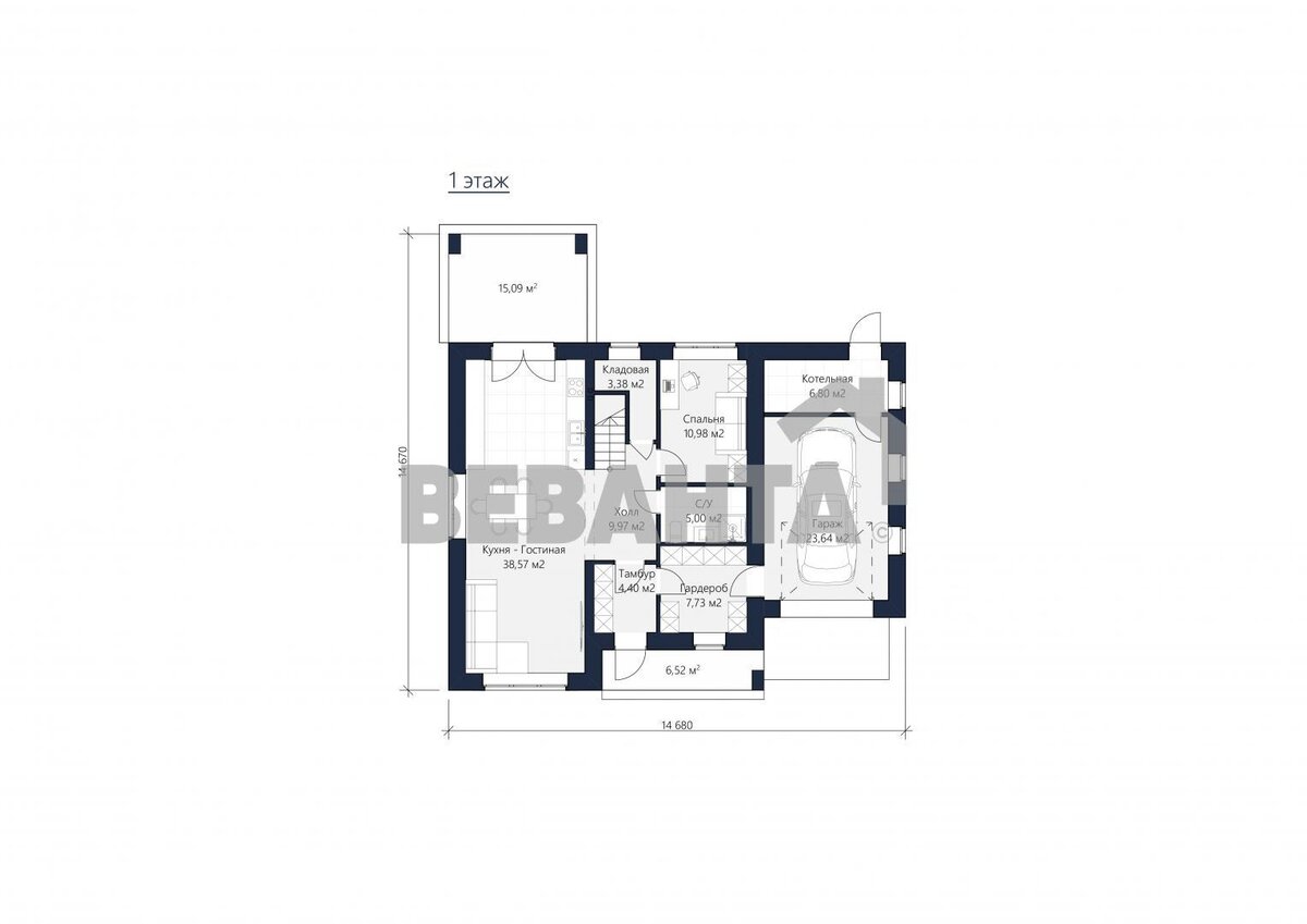 Планировка 1 и 2 этажа дома Долорес