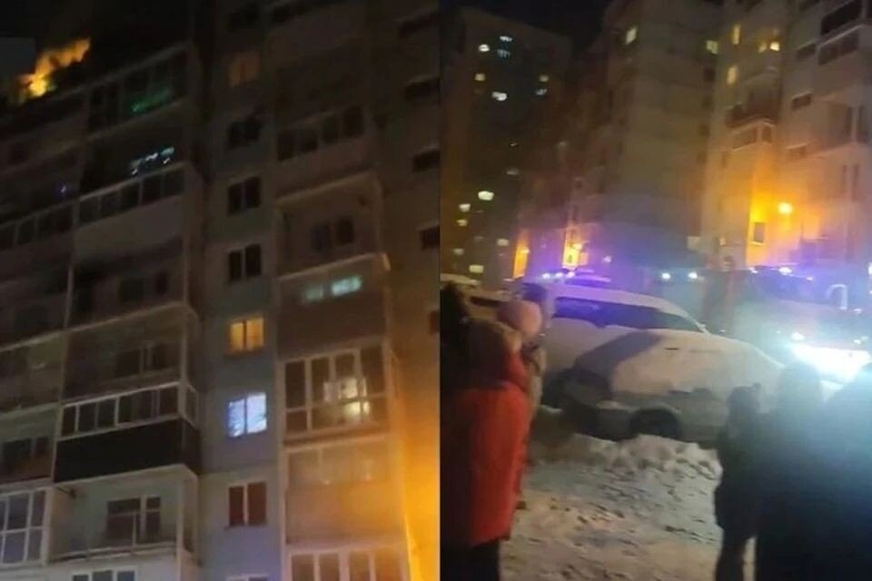     Следователи заинтересовались загоревшимися из-за фейерверка балконами в Новосибирске. Фото: "АСТ-54"