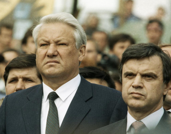 Ельцин и Хасбулатов -пока они вместе