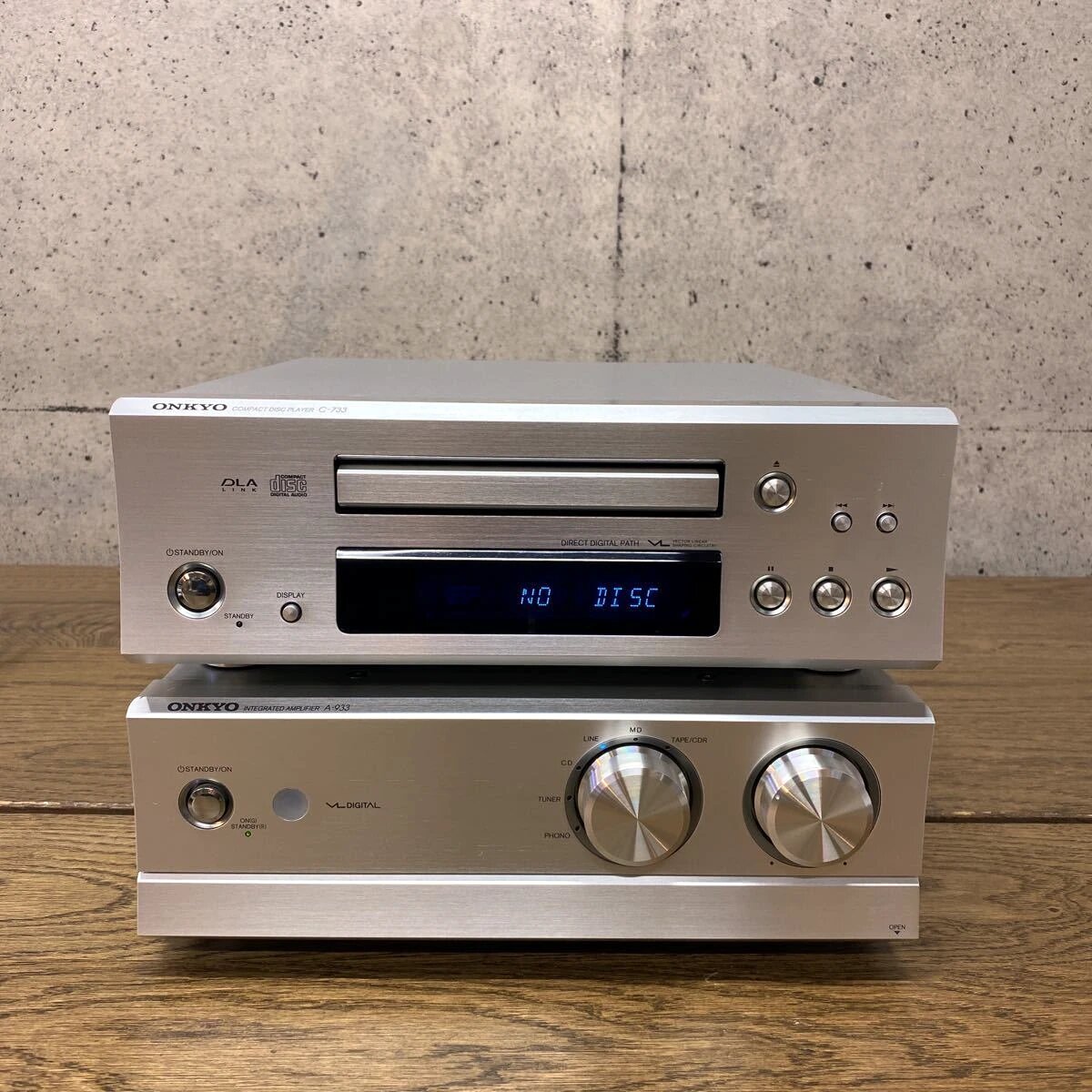 数量限定価格!! 【トナミ】ONKYO A-933 / C-733 プリメインアンプ＋CD 