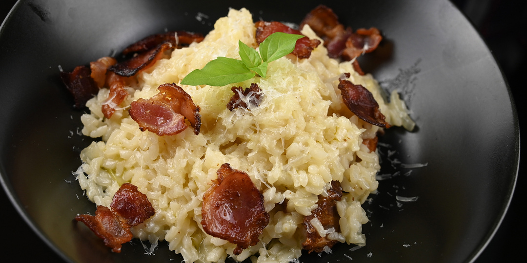 Самое вкусное блюдо из риса. Ризотто с беконом.