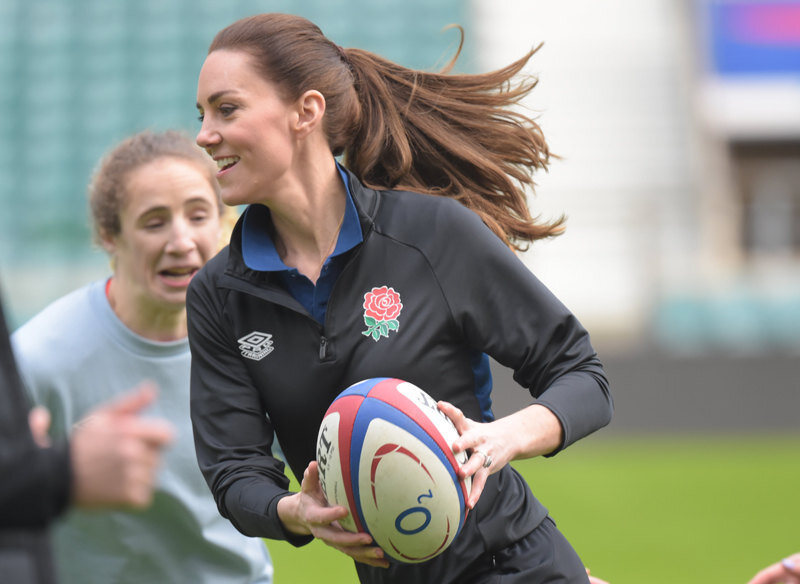    Кейт Миддлтон на тренировке английской Сборной по регби Legion-Media