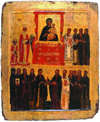 Торжество Православия. Икона конца XIV — начала XV в.