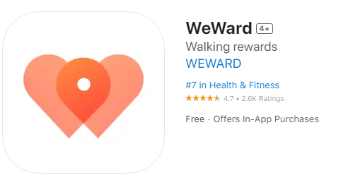 Walking rewards приложение "WEWARD" 