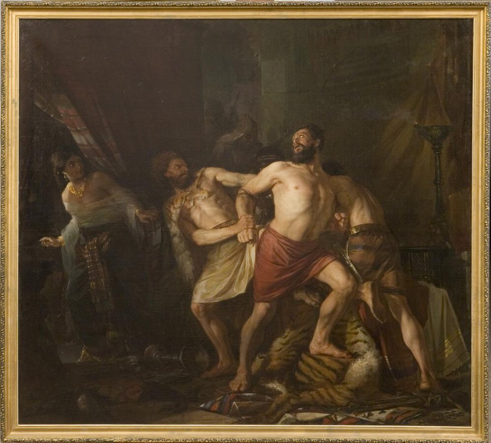 "Пленение Самсона", В.А. Голынский, 1876. Музей Академии художеств, Санкт-Петербург.