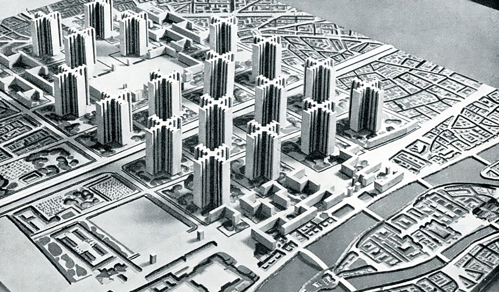 В основе типовых спальников — идеи француза Ле Корбюзье. Он предложил строить свободно стоящие многоэтажки со всей инфраструктурой