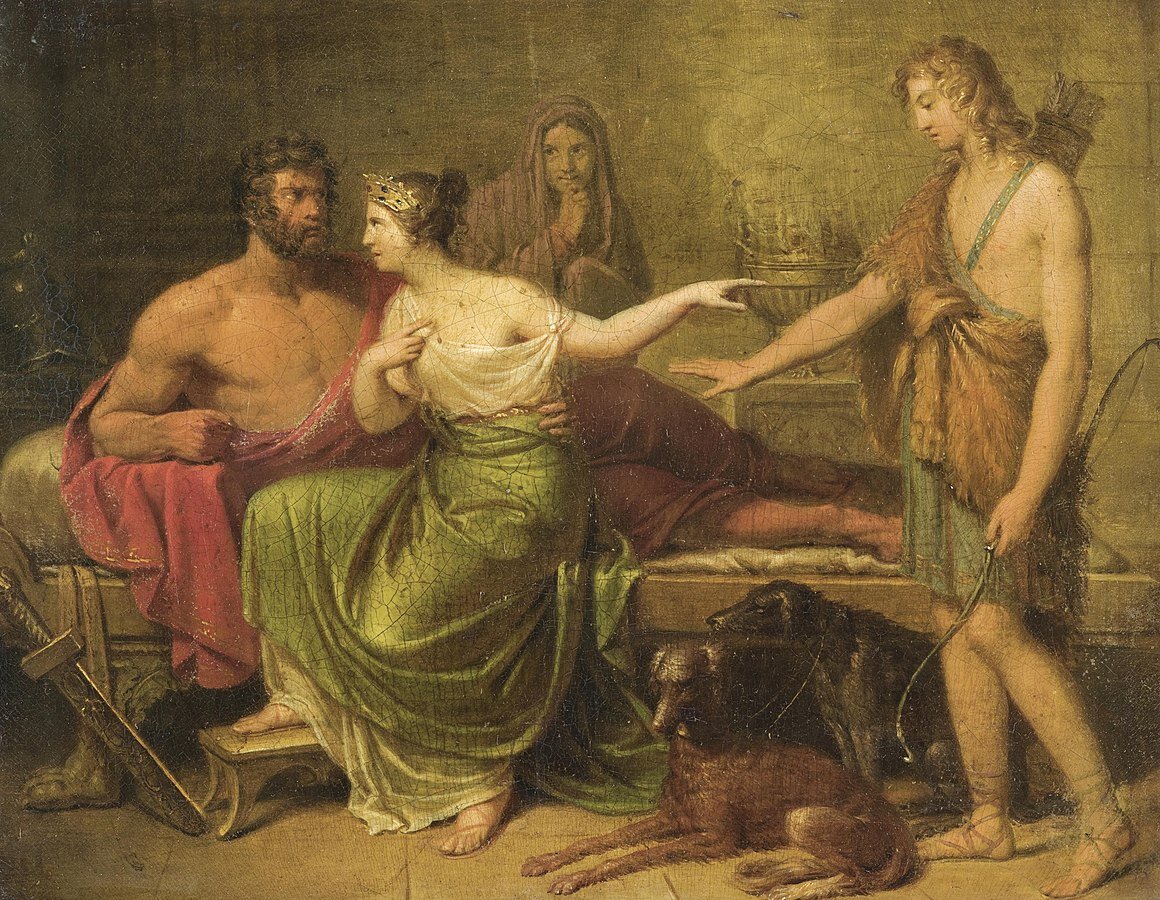 German School, 18th Century Hippolytus, Phaedra and Theseus. Фото с сайта https://hmong.ru/wiki/File:German_school_Hippolytus,_Phaedra_and_Theseus.jpeg