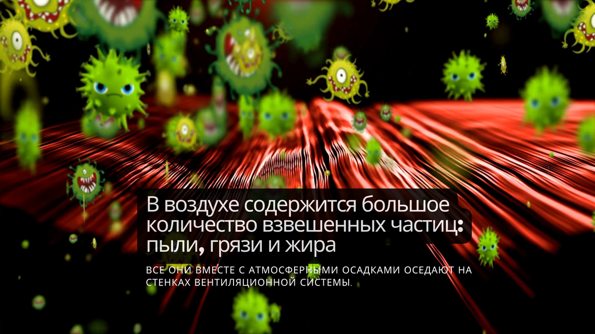 Вся пыль грязь и жир оседает на стенках вент системы - звоните, проконсультируем - +7 (499) 713-30-73