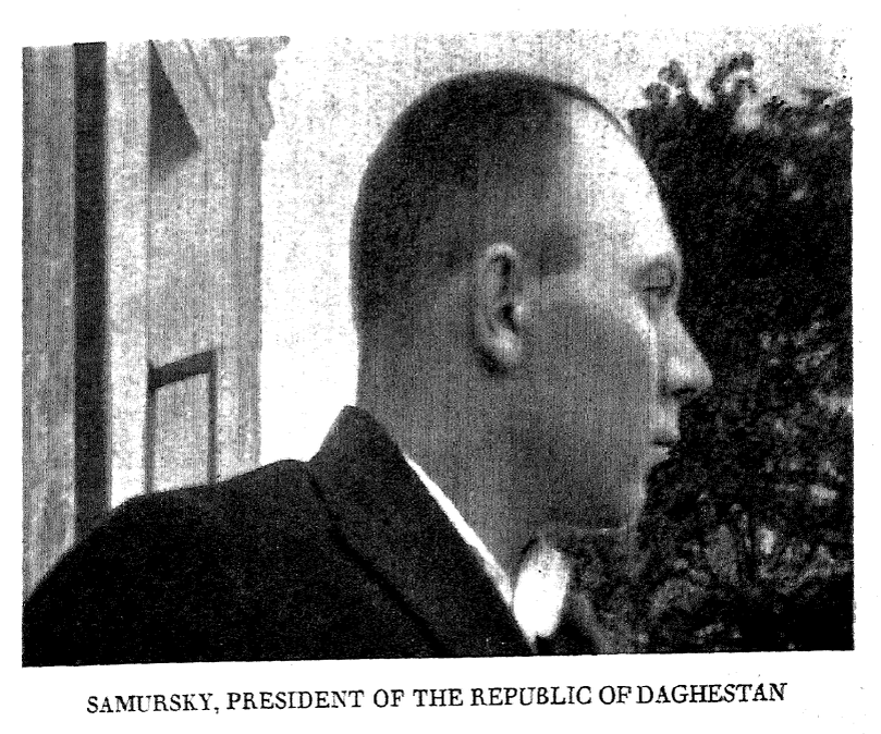 На фото: Нажмутдин Самурский (анг. Samursky, President Of The Republic Of Daghestan). 