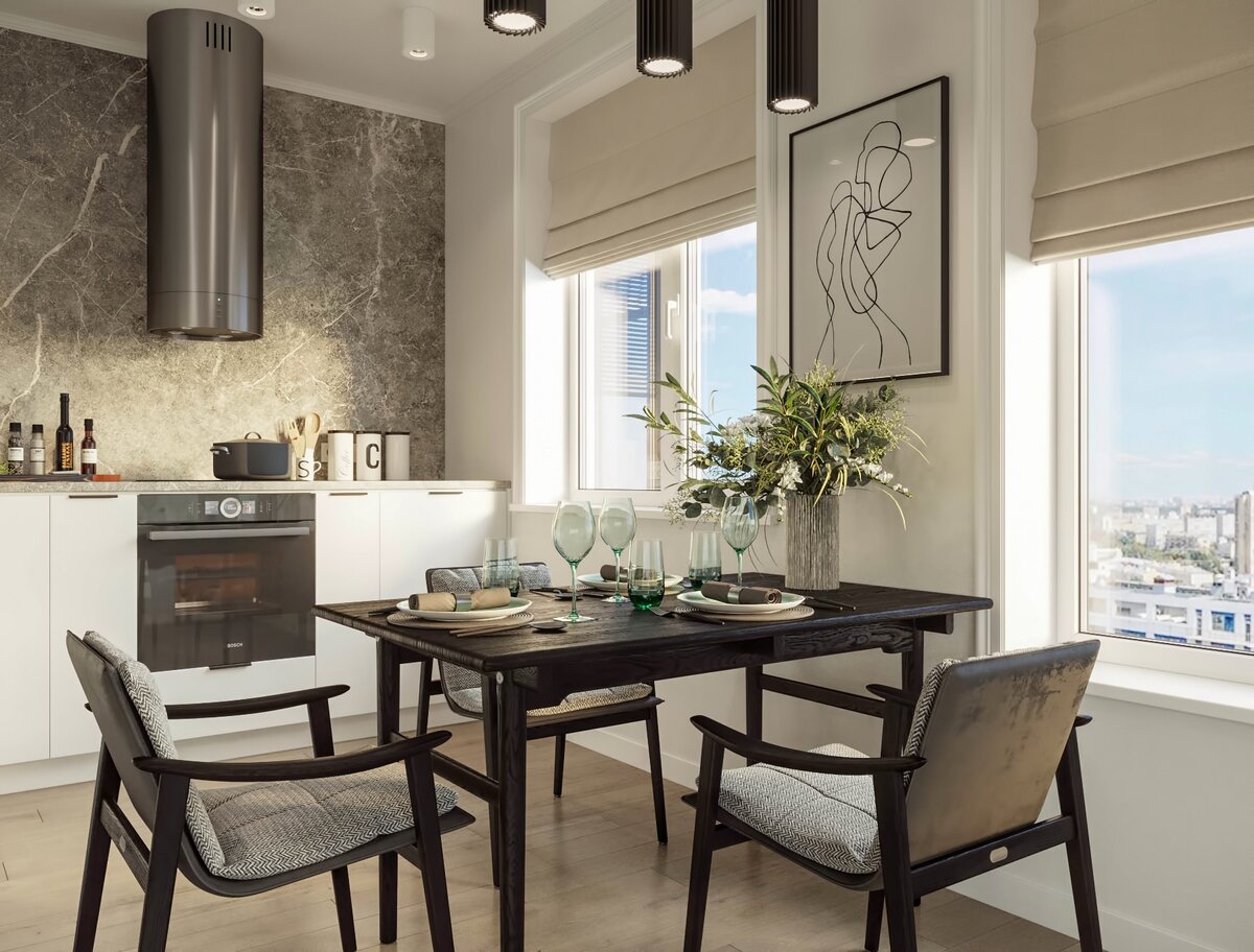 Проект дизайнера Екатерины Исхаковой. На фото светильники ROTOR Spot