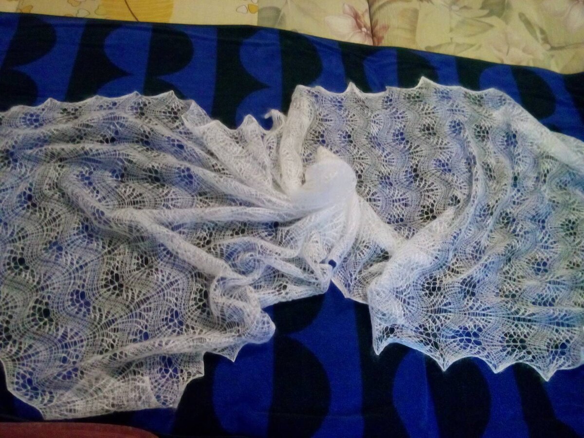 мой палантин из кид мохера