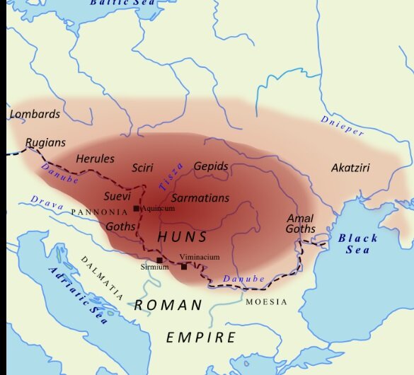 Первые гунны на Дунае
