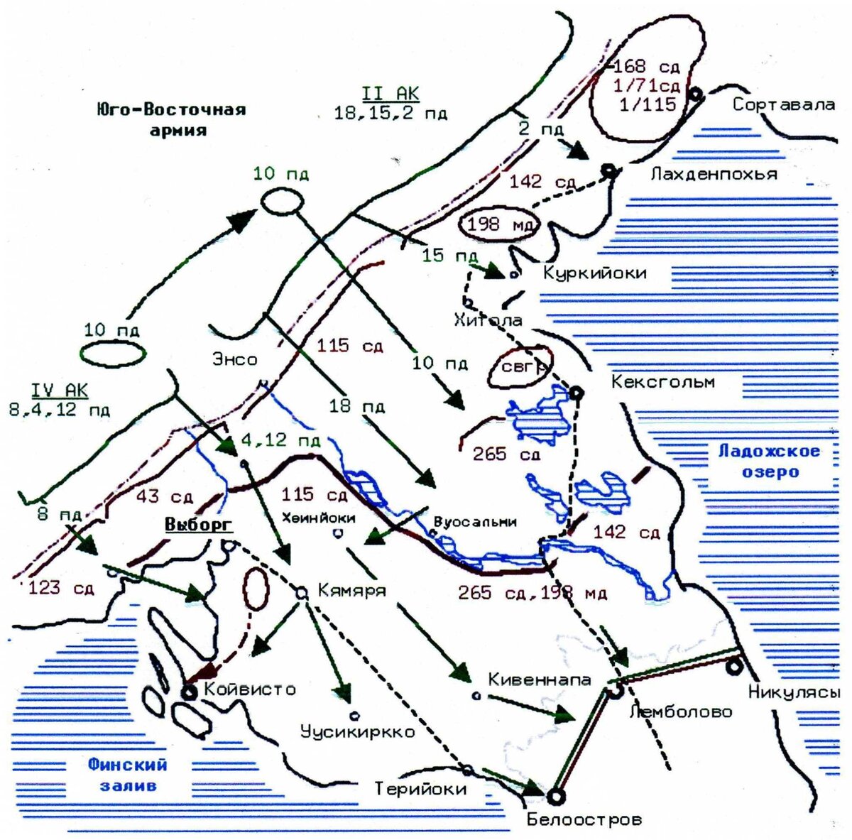 Карельский фронт в великой отечественной войне 1941 1945 карта