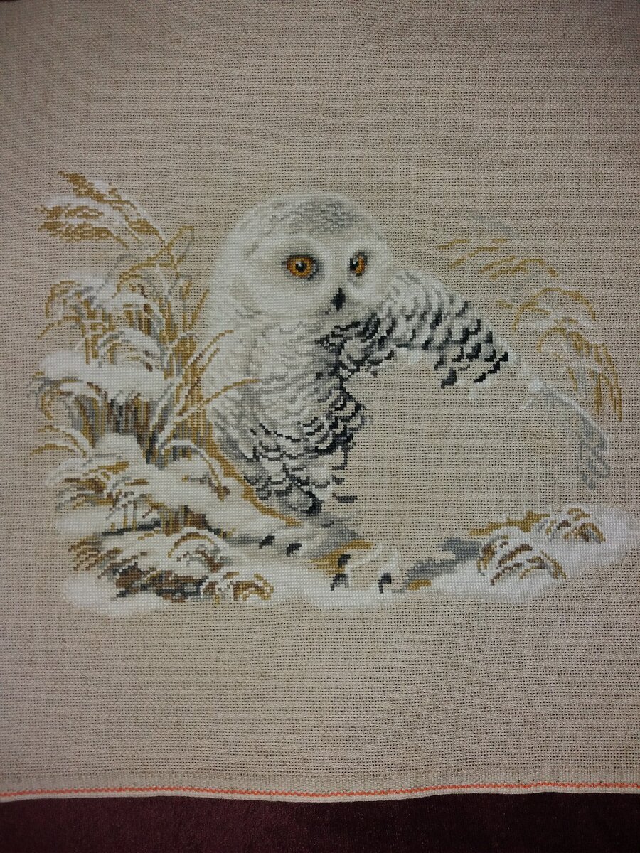 Так я вышиваю, ориентируясь по вышитому рисунку