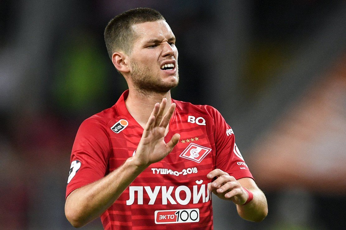 Полузащитник московского "Спартака" Александр Ташаев. Фото из интернета.