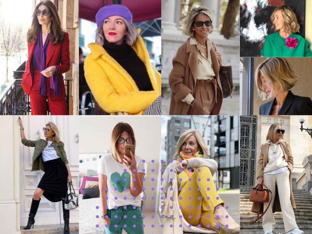 Влиятельные модные блогеры, инфлюенсеры, женщины которым 50+ 