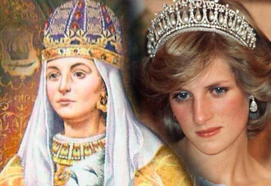 Царица Евдокия Лопухина и Диана, принцесса Уэльская // коллаж 1952w.blogspot.com, marieclaire.ru