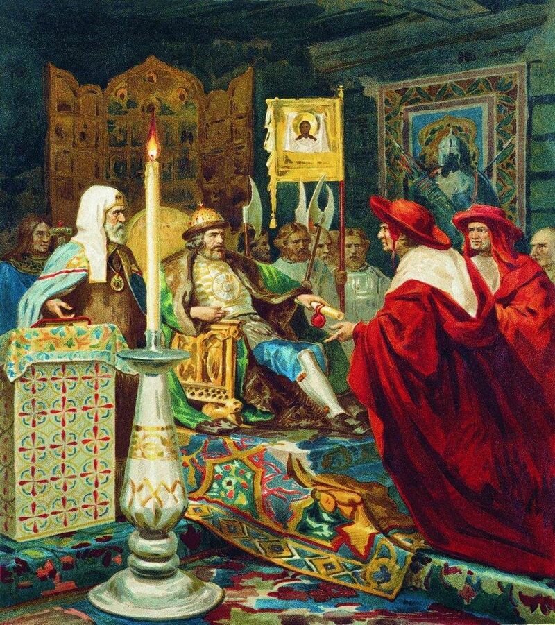 Генрих Семирадский. «Князь Александр Невский принимает папских легатов». 1876 год