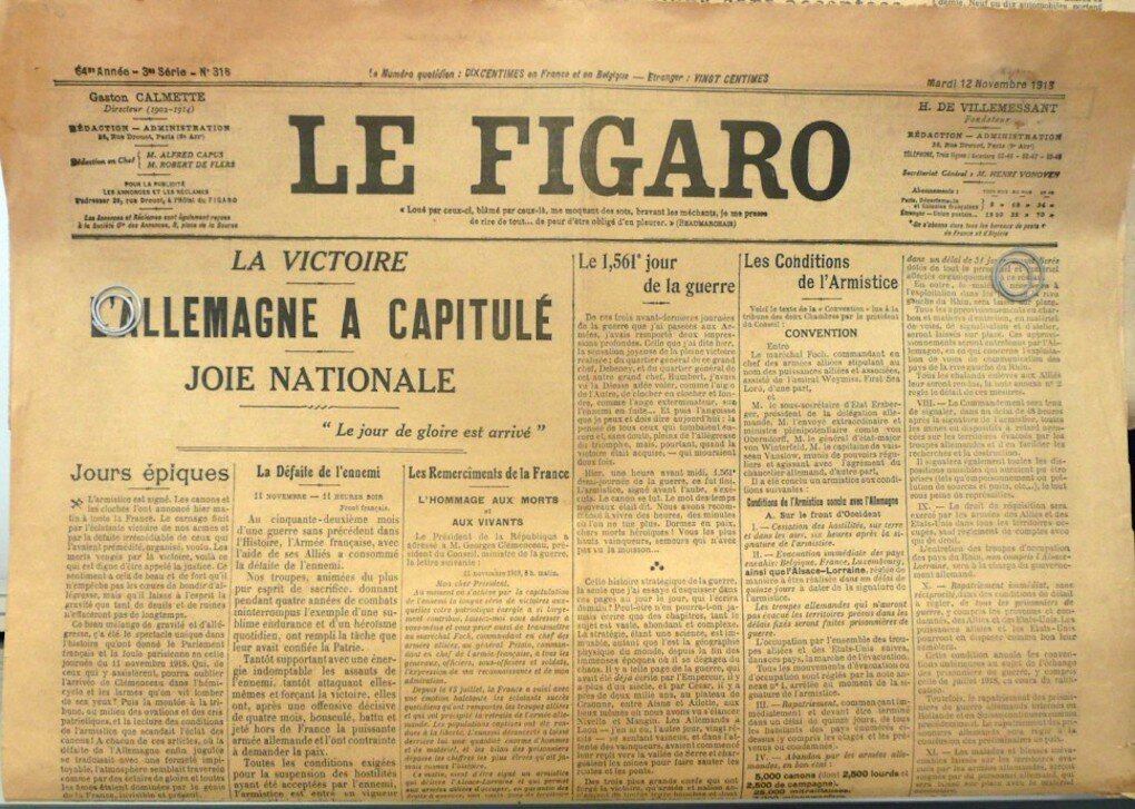 Le Figaro основана в 1826 г. Это выпуск 1913 г.