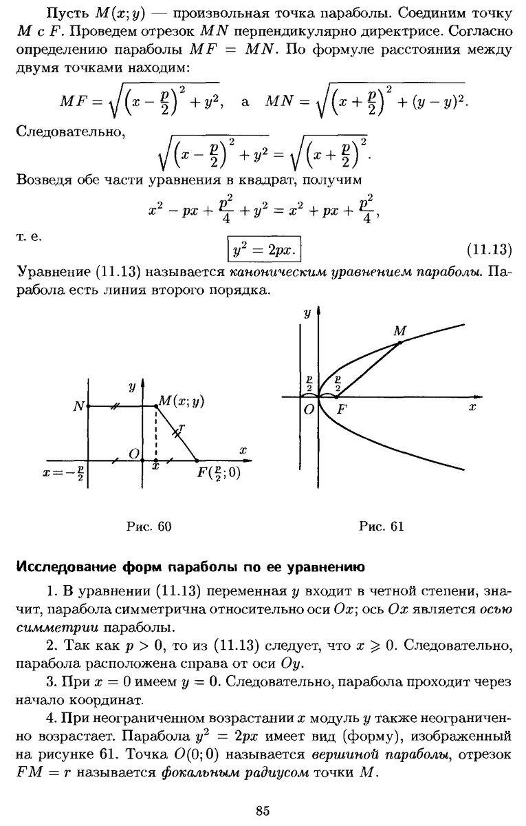 Касательная проходит через начало координат. Парабола кривая второго порядка формулы. Кривые второго порядка парабола уравнение. . Кривая второго порядка ( Гипербола и парабола). Линии второго порядка парабола.