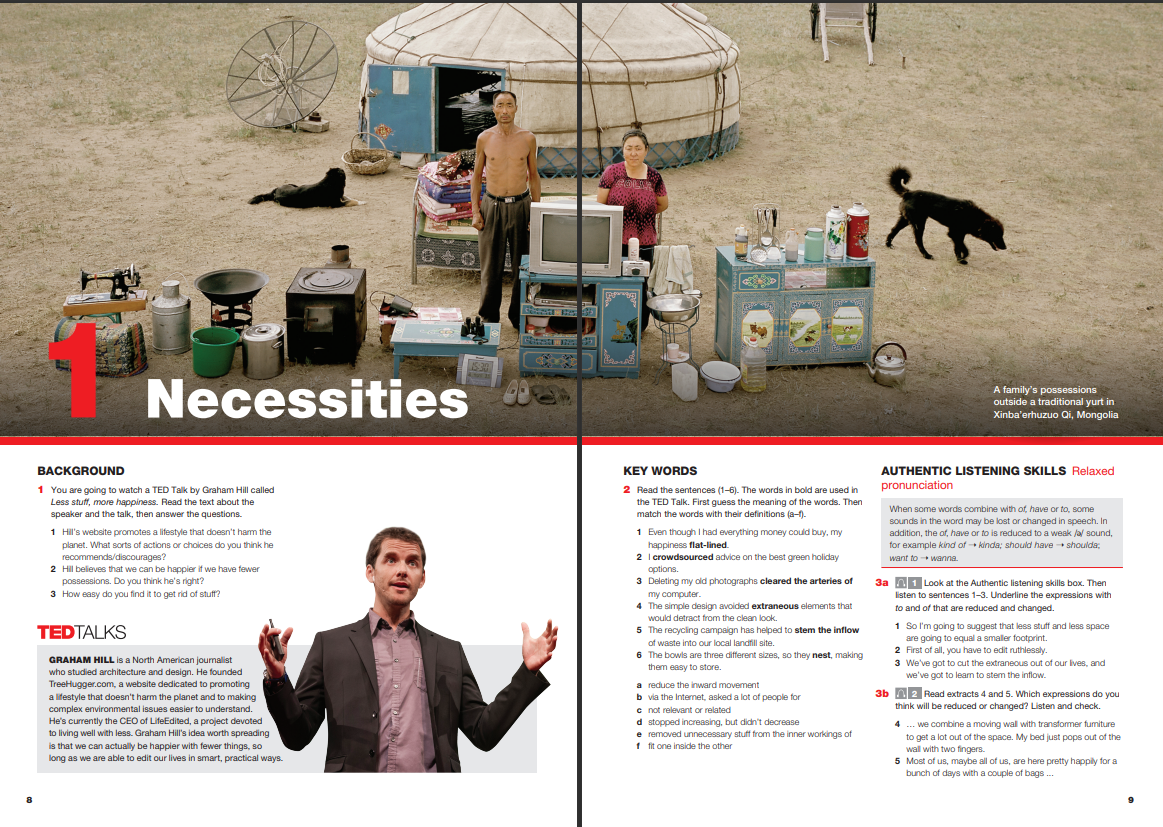 Скриншот первого юнита из учебника уровня Advanced на официальном сайте курса bre.eltkeynote.com