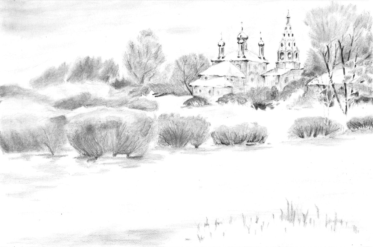 Рис. 2. Речка под снегом