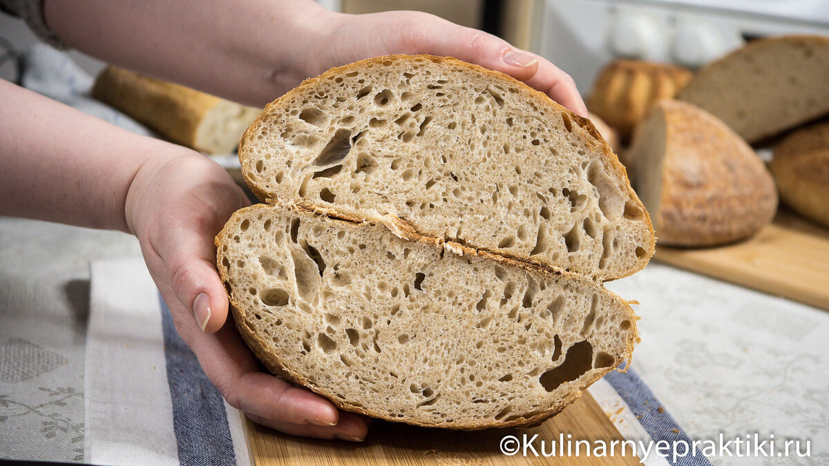 Цельнозерновой хлеб на закваске - Sourdough Whole Wheat Bread