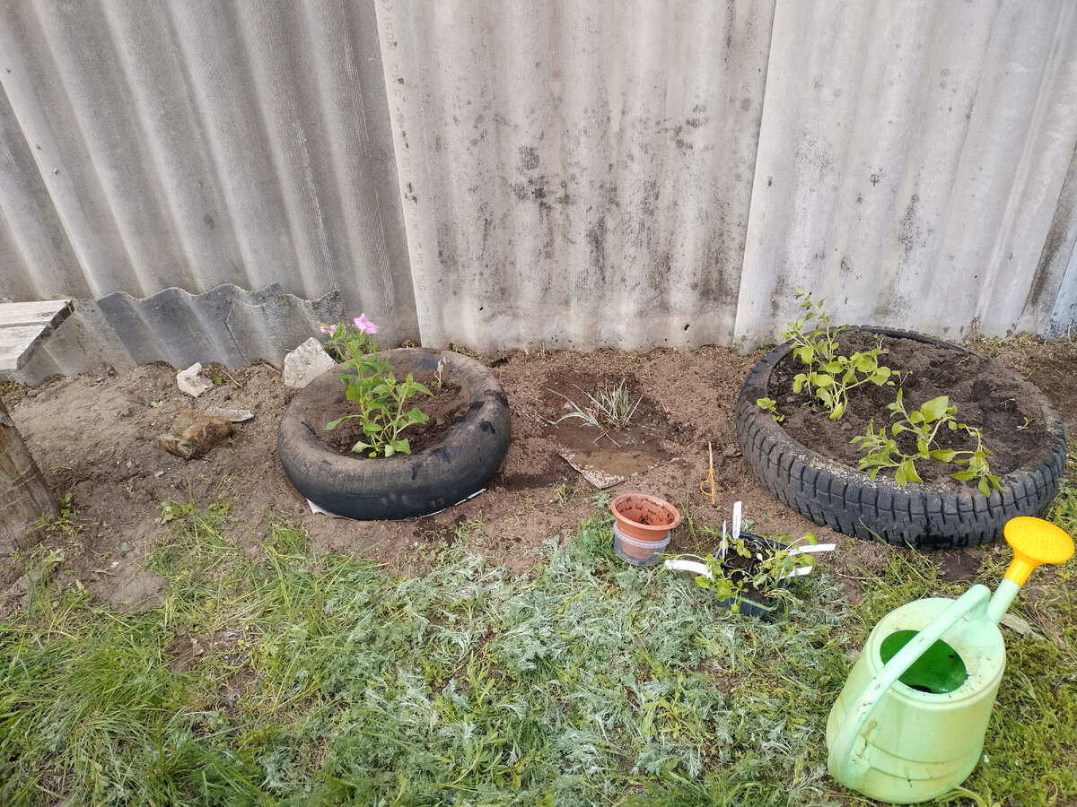 Почти клумбы. Теперь думаю их в белый цвет покрасить, чтобы не перегревались