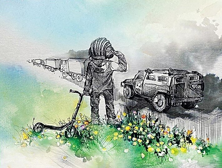 Почтовая открытка с Алешей, выпущенная «Почтой Донбасса»