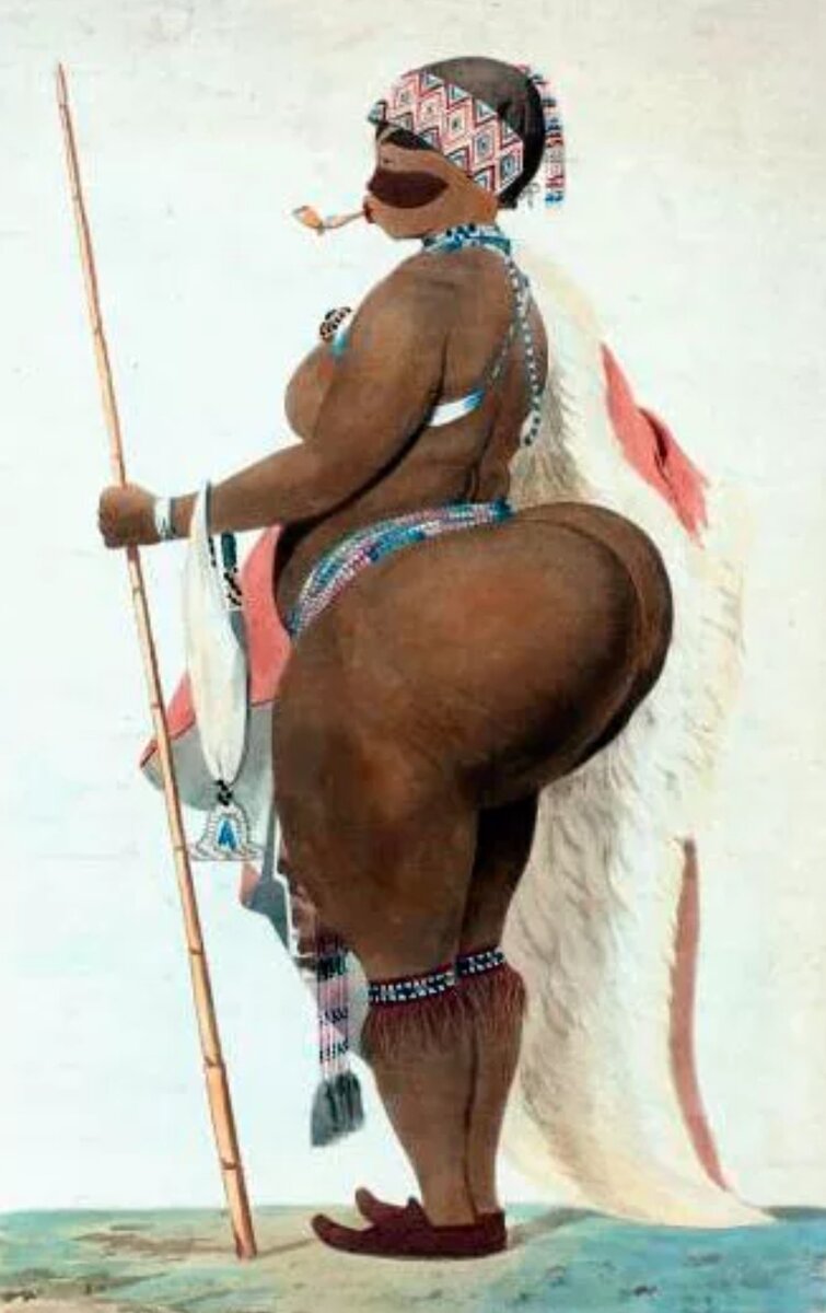 "Готтентотская Венера", старинная иллюстрация, Источник: Яндекс картинки 