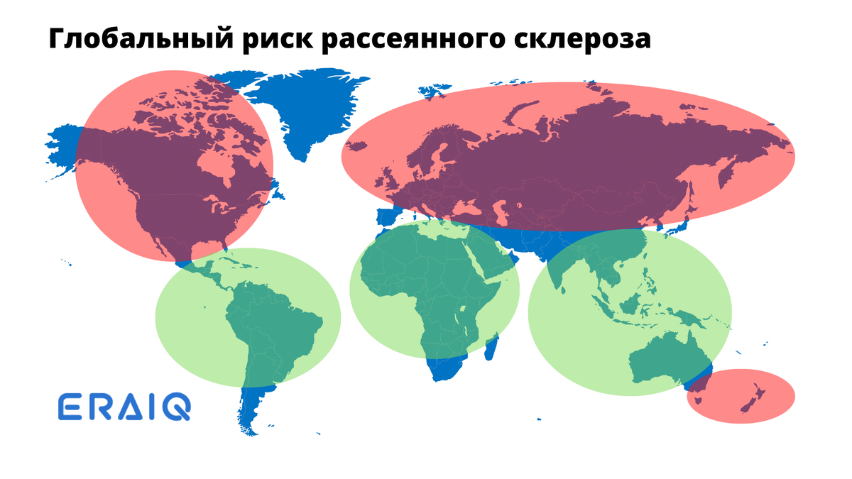 Карта распространенности рассеянного склероза