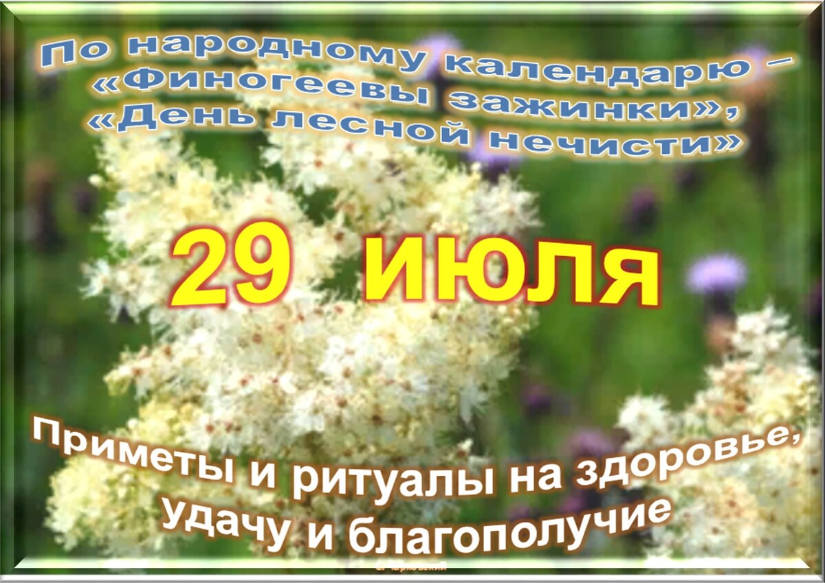 29 июля - Традиции, приметы, обычаи и ритуалы дня. Все праздники дня во  всех календарях | Сергей Чарковский Все праздники | Дзен